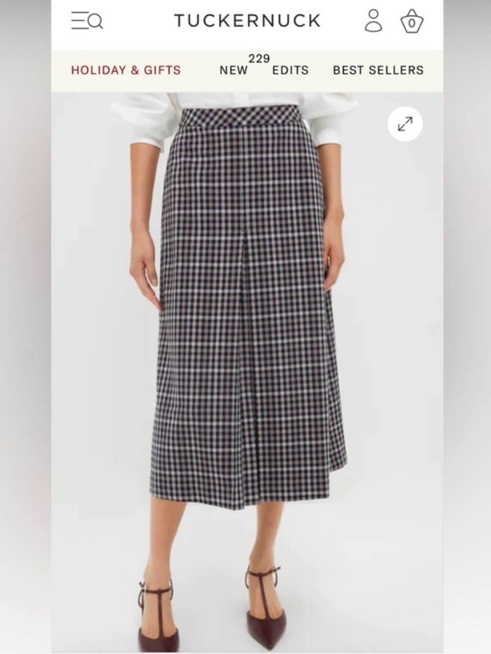 NWT Tuckernuck English Check Phoebe Riding Skirt Size 6 - Picture 2 of 14